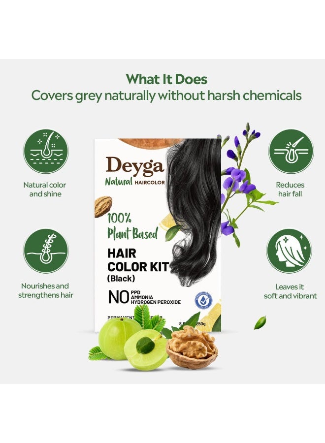 Deyga Natural Hair Color Kit | 100% Plant based | Asia’s 1st Plant-Based Hair Color | Permanent | No Ammonia, No PPD | No Scalp Stain |  125g*2 - Image 3